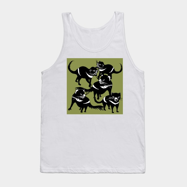 Tasmanian Devil - Endangered Species Tank Top by topologydesign